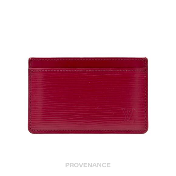 🔴 Louis Vuitton Card Holder Wallet - Fuchsia Epi Leather - Picture 2 of 8